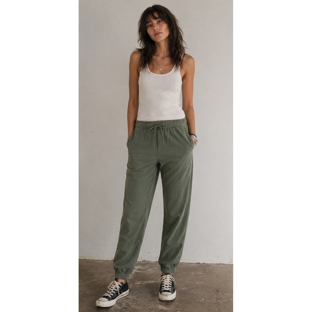 Levis Womens L Utility Jogger Pants Olive Green Tencel Lyocell Gorpcore Grunge